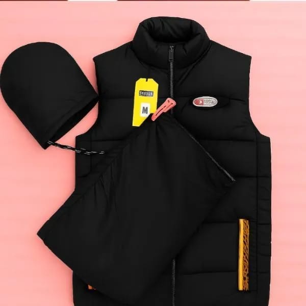 1 Pc Men's Parashute Printed Sleeveless Jacket's